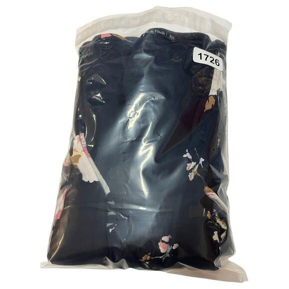 Abercrombie Fitch Wrap Dress Womens Extra Small Blue Floral V Neck Short Sleeve - Picture 12 of 13